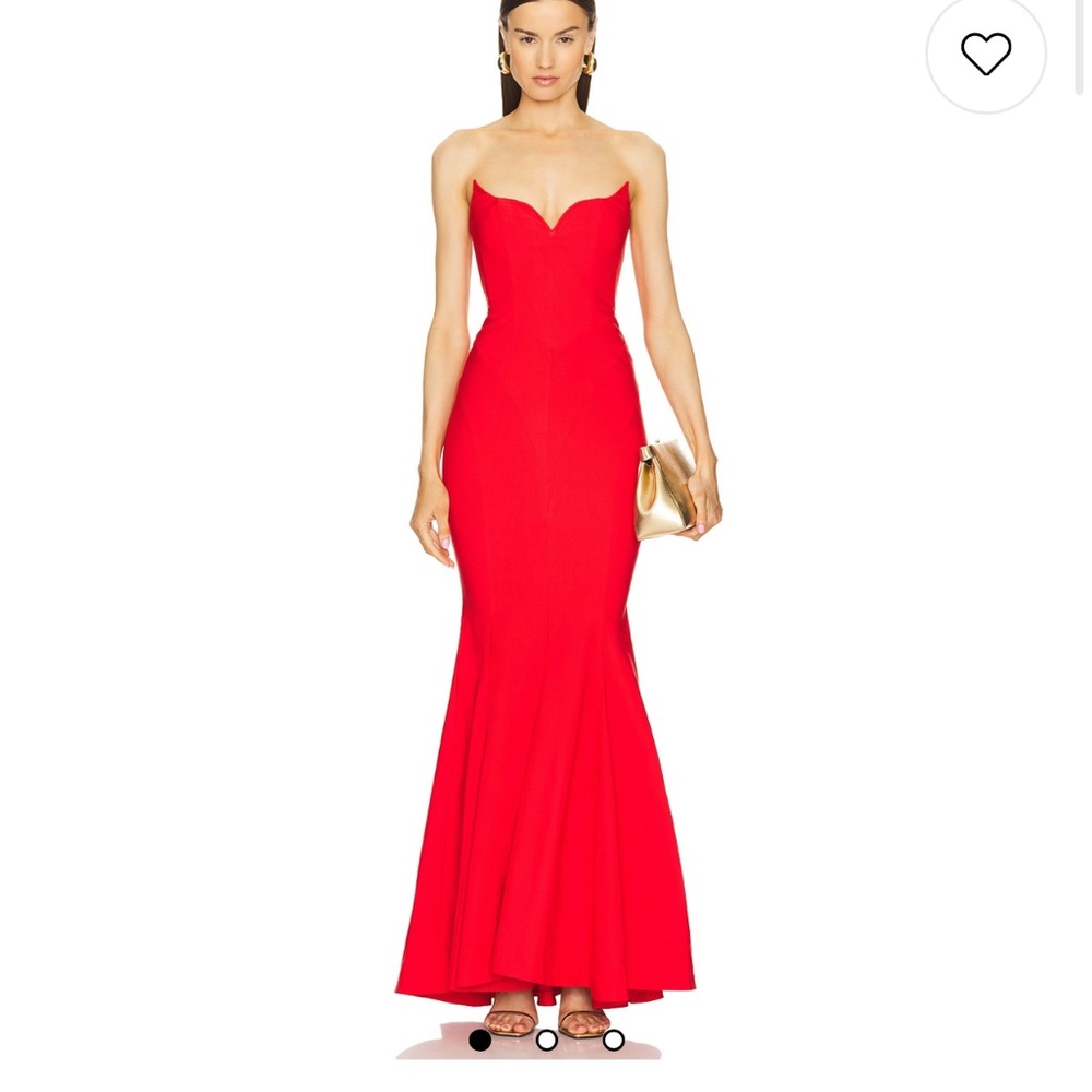 Michael Costello x REVOLVE Vibrant Red Strapless Dress